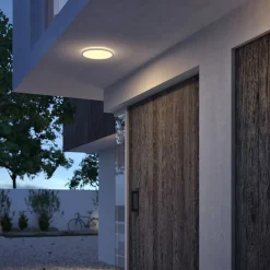 Philips SuperSlim LED IP54 IP54 Ø 25cm 2 700K hvit| Taklamper Utendørs