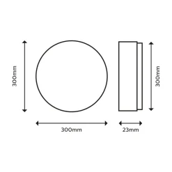 Philips SuperSlim LED IP44 2700K Ø 29,5 cm hvit Best