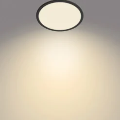 Philips SuperSlim LED IP44 2 700 K Ø 24,5 cm svart| Design- Og Hotellbelysning|Led-Innendørs
