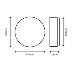 Philips SuperSlim taklampe 2 700K Ø42cm hvit| Kontorbelysning|Led-Innendørs