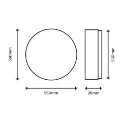 Philips SuperSlim taklampe 2 700 K Ø54cm hvit New