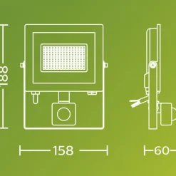 Philips utendørs LED-spot Lois UE Sensor, 14 W, 5000 K IP65| Utebelysning Med Sensor|Utebelysning Med Sensor
