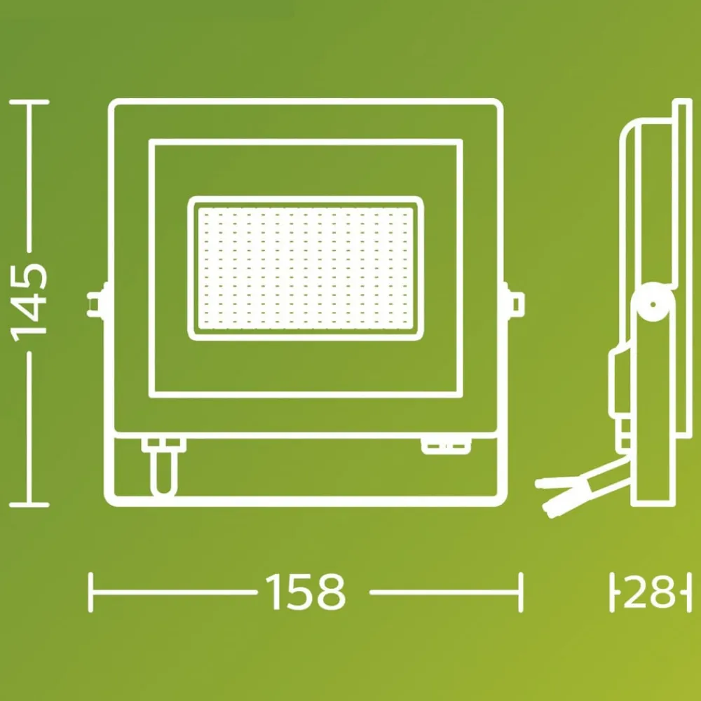 Philips utendørs LED-spot Lois UE flood, 14 W, 3000 K, IP65| Utespotter
