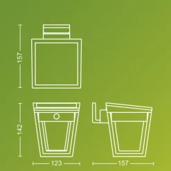 Philips utendørs LED-vegglampe Nissa UE, plast, IP44| Solcellelamper Med Sensor|Vegglamper Med Sensor