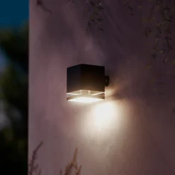 Philips utendørs LED-vegglampe Virona, svart, IP44