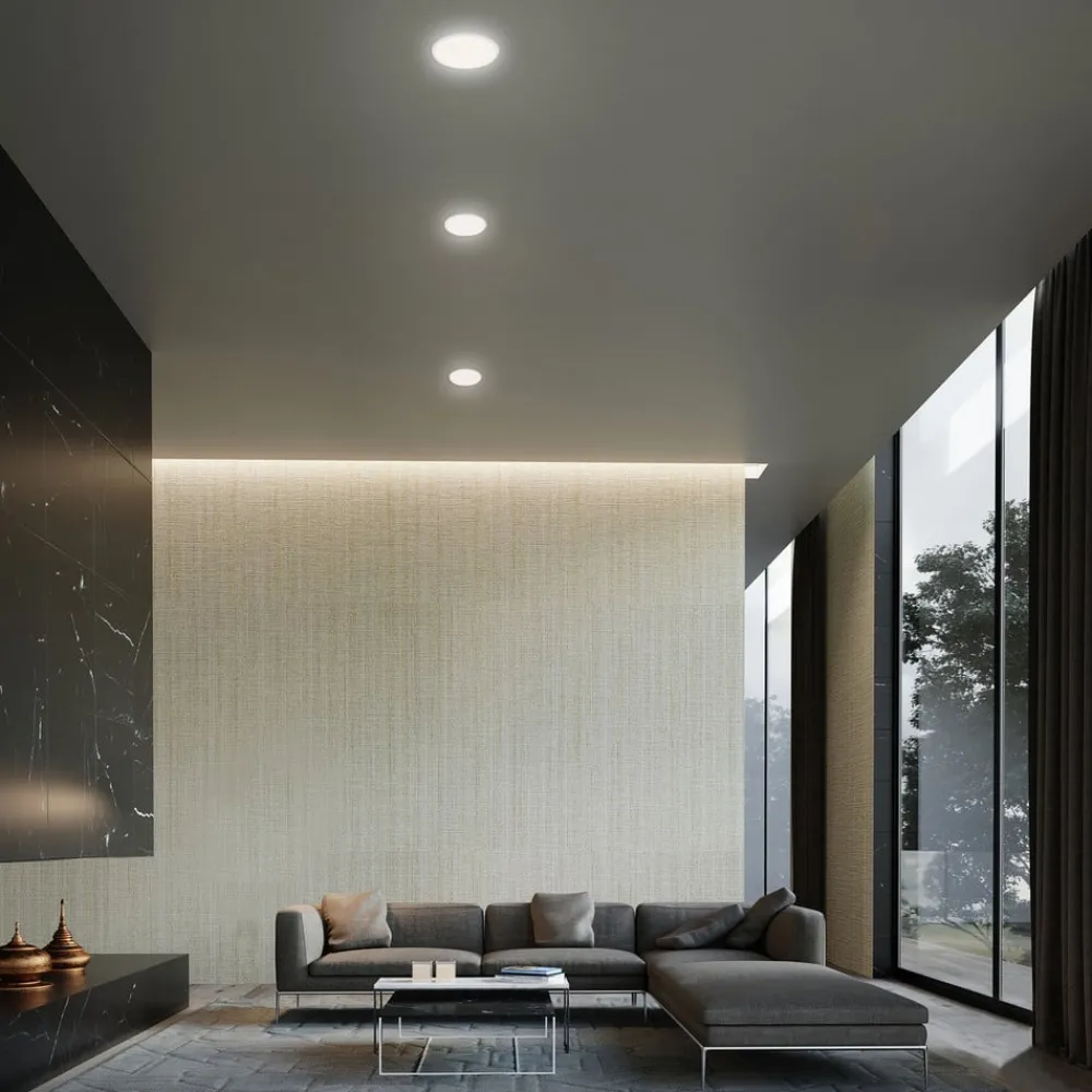 Briloner Plat LED innfelt spot, hvit, Ø 10 cm, 4 000K| Downlights