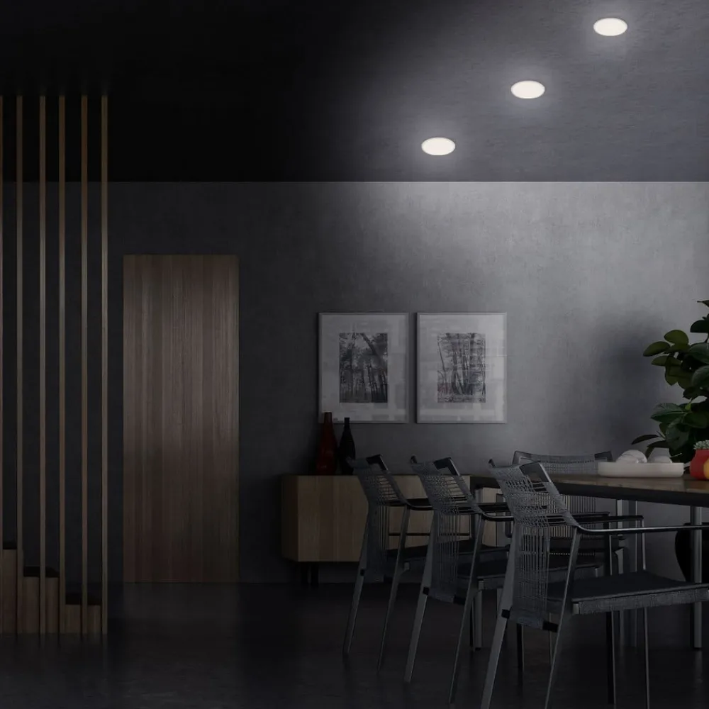 Briloner Plat LED innfelt spot, hvit, Ø 10 cm, 4 000K| Downlights