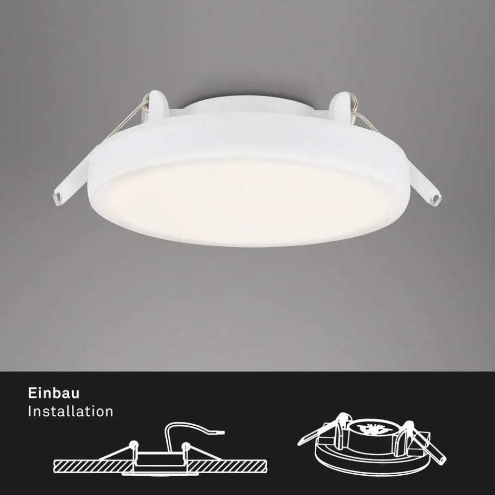 Briloner Plat LED innfelt spot, hvit, Ø 10 cm, 4 000K| Downlights