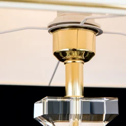 ORION Pokal bordlampe med krystall gull/krem New