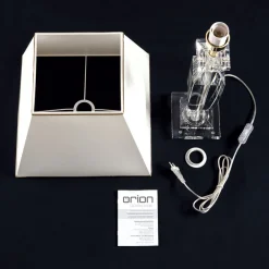 ORION Pokal bordlampe med krystall gull/krem New