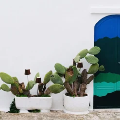 Zafferano Poldina LED-lampe med jordspyd og batteri, corten Hot