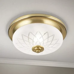 ORION Porto taklampe, Ø 26 cm, bronsefarget, glass, E27 Outlet