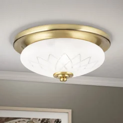 ORION Porto taklampe, Ø 26 cm, bronsefarget, glass, E27 Outlet