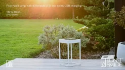 Konstsmide Portofino LED-solcellelykt, vegg / bord, hvit| Solcellelamper