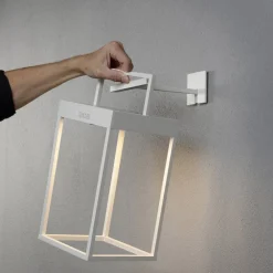 Konstsmide Portofino LED-solcellelykt, vegg / bord, hvit| Solcellelamper