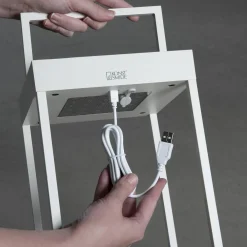 Konstsmide Portofino LED-solcellelykt, vegg / bord, hvit| Solcellelamper