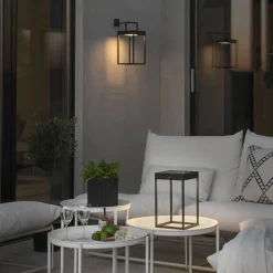 Konstsmide Portofino LED-solcellelykt, vegg / bord, svart Hot