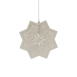 PR Home Elvira dekostjerne av metall, beige| Julebelysning