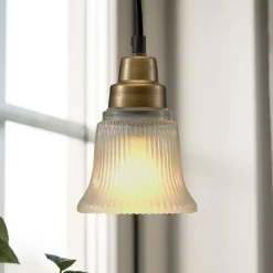 PR Home Emmi hengelampe, antikk messingfarge, Ø 12 cm| Pendellamper