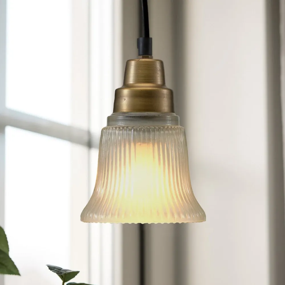 PR Home Emmi hengelampe, antikk messingfarge, Ø 12 cm| Pendellamper