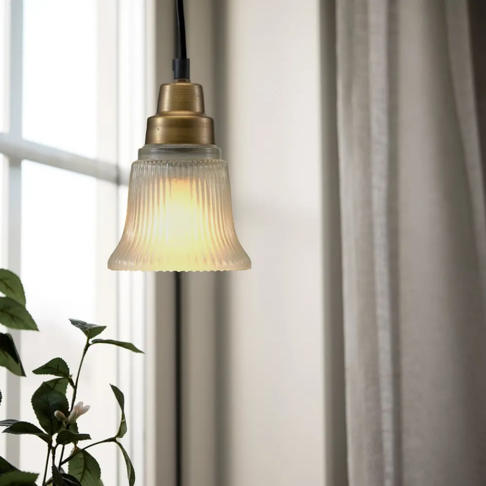 PR Home Emmi hengelampe, antikk messingfarge, Ø 12 cm| Pendellamper