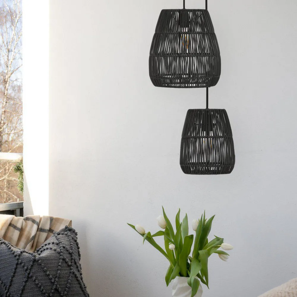 PR Home Saigon utendørs pendellampe svart Ø18 cm kabel 2,5 m Hot