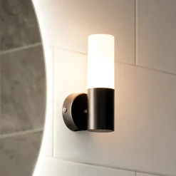 PR Home vegglampe til bad Beta, svart, IP44