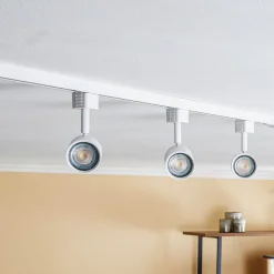 PRIOS 1 lyskilde skinnesystem Jorell, hvit, 3 lyskilder, GU10| Skinnesystem