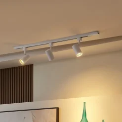 PRIOS 1 lyskilde skinnesystem Jorell, hvit, 3 lyskilder, GU10| Skinnesystem