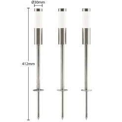 PRIOS Edinai utendørs LED-spot med spyd, 3 stk Best