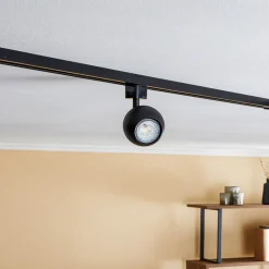 PRIOS Felipo 1-faset skinnespotlight, svart Best