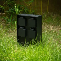 PRIOS Foranda energisøyle, 4 deler, svart, 23 cm| Strømsøyler|Tilbehør