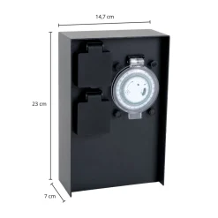PRIOS Foranda kraftsøyle, 2 timer svart 23 cm| Strømsøyler|Tilbehør