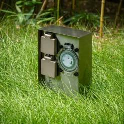 PRIOS Foranda strømkolonne 2-timers timer i stål 23 cm| Strømsøyler