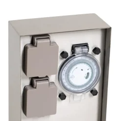 PRIOS Foranda strømkolonne 2-timers timer i stål 23 cm| Strømsøyler