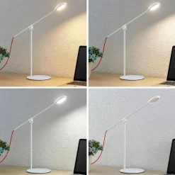 PRIOS Ihario LED-bordlampe CCT, dimbar, hvit| Kontorbelysning