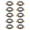 PRIOS innfelt taklampe Fibur, mørkegrå, Ø8cm, sett med 10 stk| Downlights