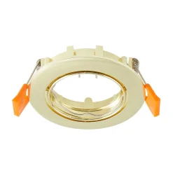 PRIOS innfelt taklampe Fibur, gull, aluminium, Ø 8,2 cm Clearance