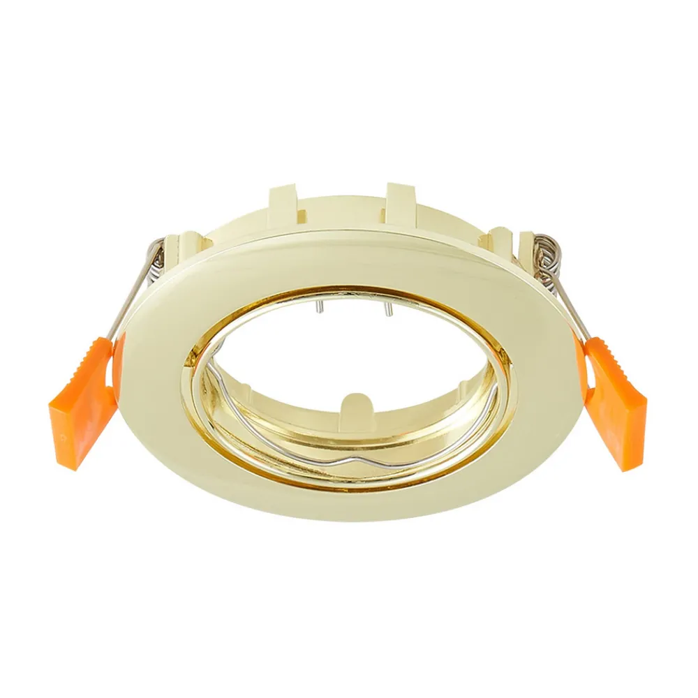 PRIOS innfelt taklampe Fibur, gull, aluminium, Ø 8,2 cm Clearance