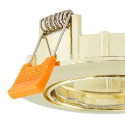 PRIOS innfelt taklampe Fibur, gull, aluminium, Ø 8,2 cm Clearance