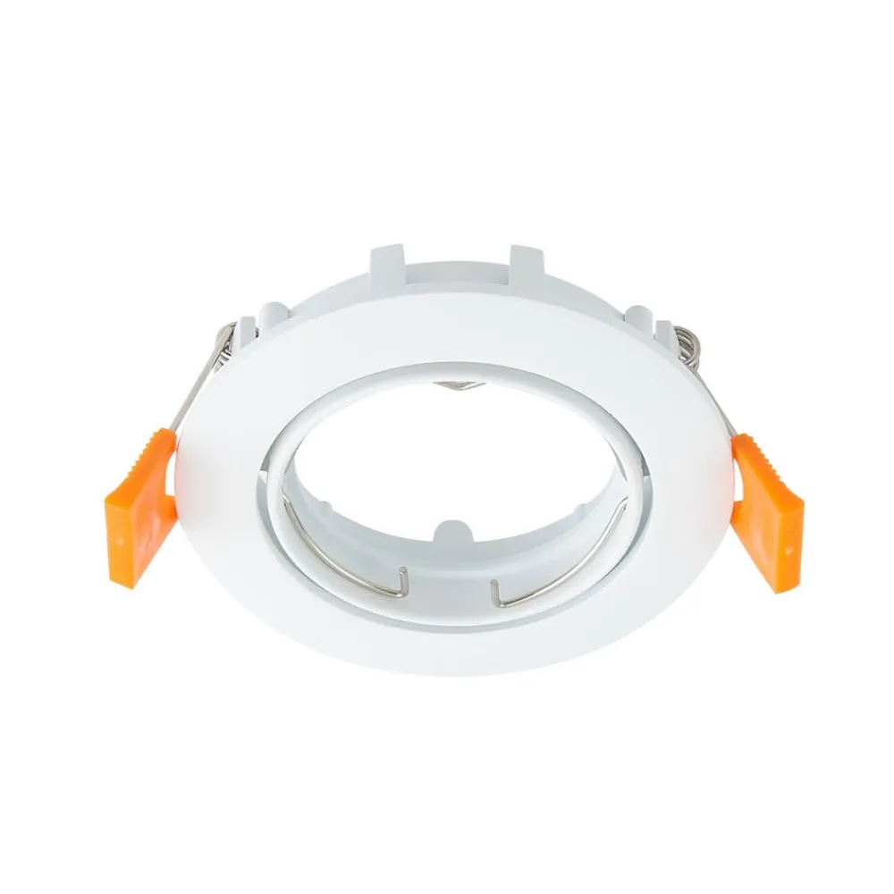 PRIOS innfelt taklampe Fibur, hvit, aluminium, Ø 8,2 cm| Downlights|Spotter I Tak