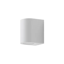 PRIOS Irfan utendørs vegglampe rund hvit 10 cm Best