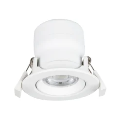PRIOS LED innfellingslampe Shima, hvit, 7W, 3000K, 2 enheter, dimbar Best