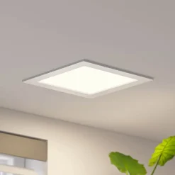 PRIOS LED innfelt lampe Helina, sølv, 22 cm, 18 W, dimbar| Butikkbelysning|Kontorbelysning