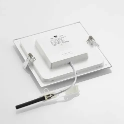 PRIOS LED innfelt lampe Helina, sølv, 22 cm, 18 W, dimbar| Butikkbelysning|Kontorbelysning