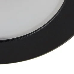 PRIOS LED innfelt spot Rida, svart, Ø 10 cm, CCT, IP44| Downlights