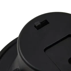 PRIOS LED innfelt spot Rida, svart, Ø 10 cm, CCT, IP44| Downlights