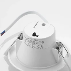 PRIOS LED innfelt spot Rida, hvit. Ø 10 cm, CCT, IP44| Butikkbelysning|Kontorbelysning