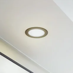 PRIOS LED innfelt spot Rida, svart, Ø 12 cm, CCT, IP44 Online