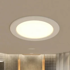 PRIOS LED-innbyggingslampe Rida, 10stk, hvit, 23cm, 25W, CCT, IP44 Outlet